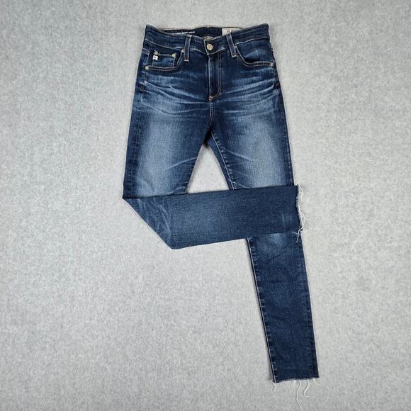 AG Adriano Goldschmied Jeans Women Size 26 Farrah Skinny Ankle High Rise Raw Hem - Picture 1 of 16